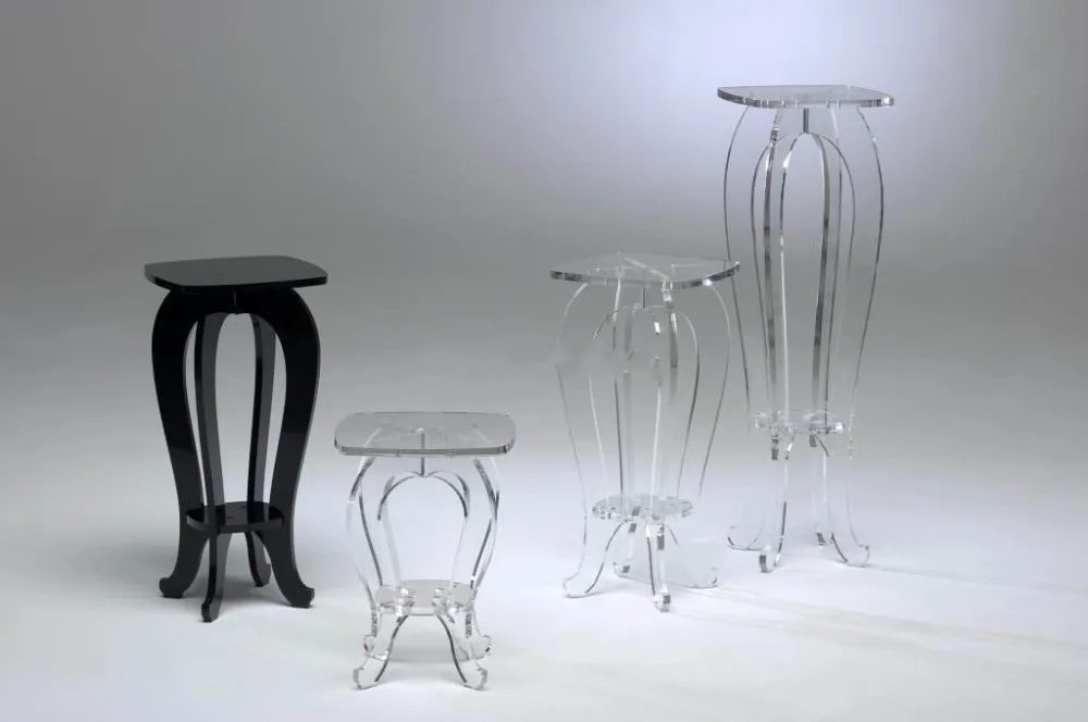 

High Transparency Acrylic lucite display pedestals tables-3 size options