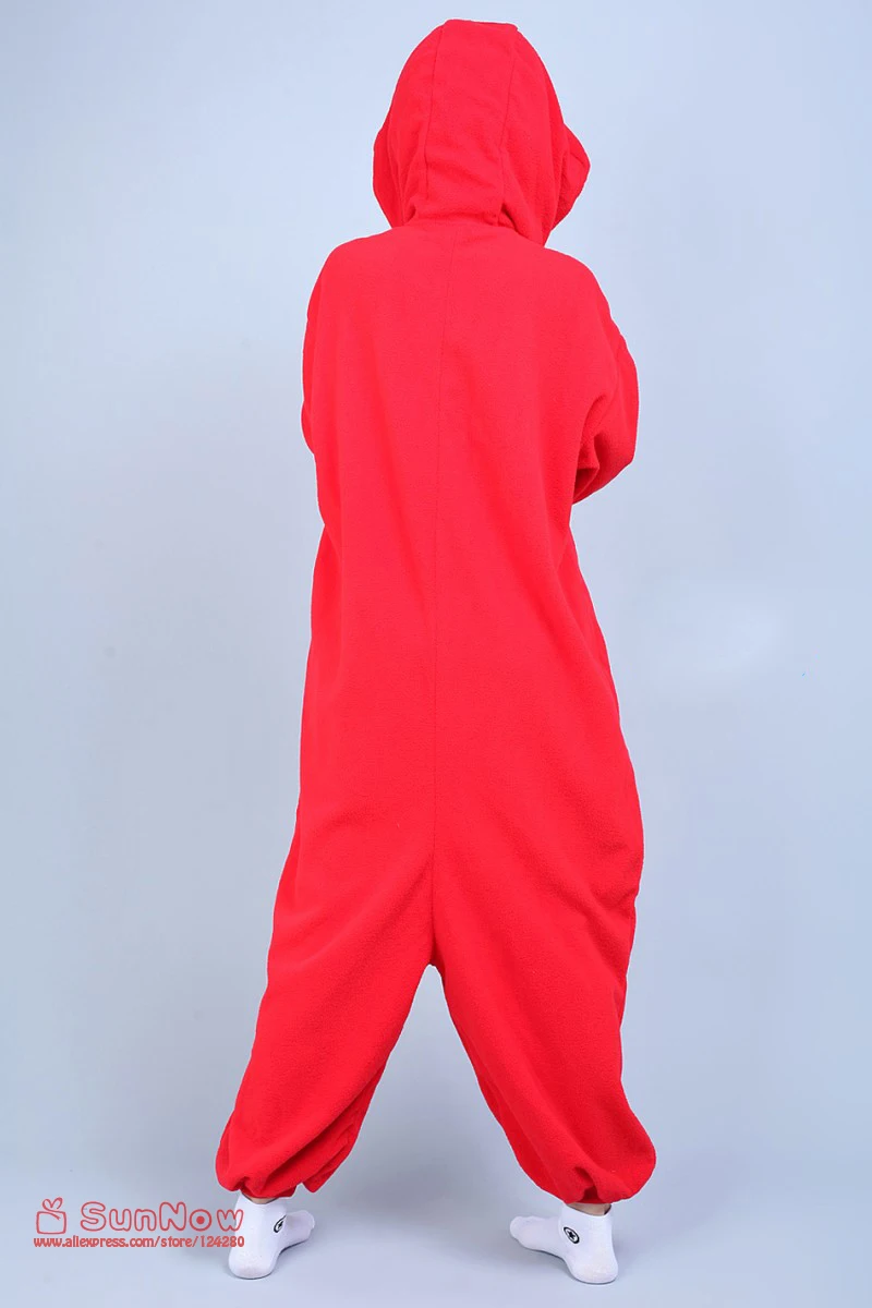 Взрослые Женщины Мужчины Улица Сезам Красный Elmo комбинезон костюм животные