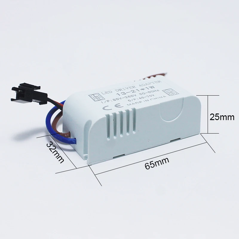 

Free shipping 6pcs/lot high power led driver 13-21x1w led lamp transformer 300mA driver for LED DIY light transformers AC85-265v