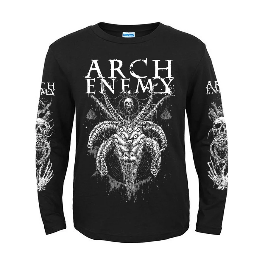 5 5 дизайнов, шведская группа, Arch Enemy, 3D, Череп, рыцарь, рок, бренд, для мужчин и женщин, полная рубашка с длинными рукавами, тяжелый металл, панк, иллюстрация, футболка - Цвет: 5