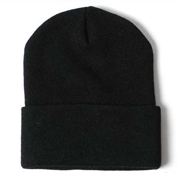 SXKN001 однотонные черные вязаные шапочки новые зимние шапки Skullies теплые буквы
