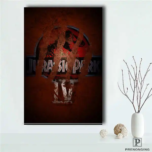 Canvas Poster Холст постер из шелковой ткани Парк Юрского периода фильм на заказ бумага Классическая картина принты в стиле ретро Плакаты Плакат домашний декор@ 190414-S-1 - Цвет: Canvas Poster