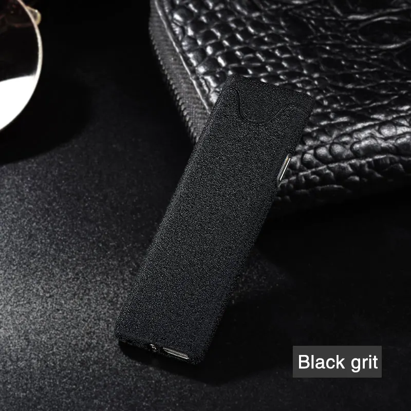 S1801 Индукционная портативная тонкая металлическая usb зажигалка с ветрозащитным