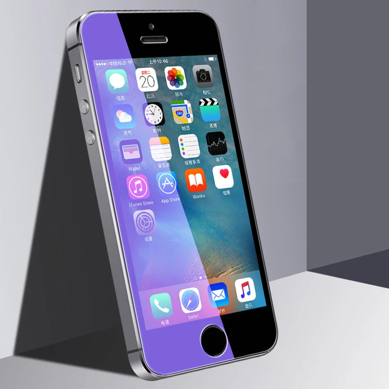 Закаленное стекло 9H с защитой от синего света для iPhone 13 12 mini 11 Pro X XS Max XR 5 5S SE