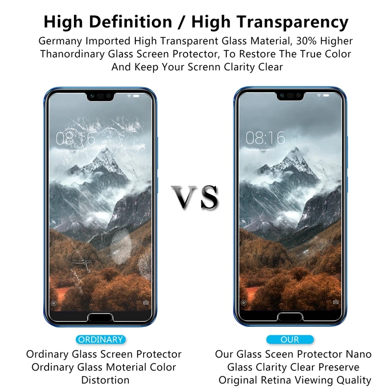 Премиум Закаленное стекло для Huawei Honor 10 p20 защита экрана 9H 2.5D Защитное P20 V10
