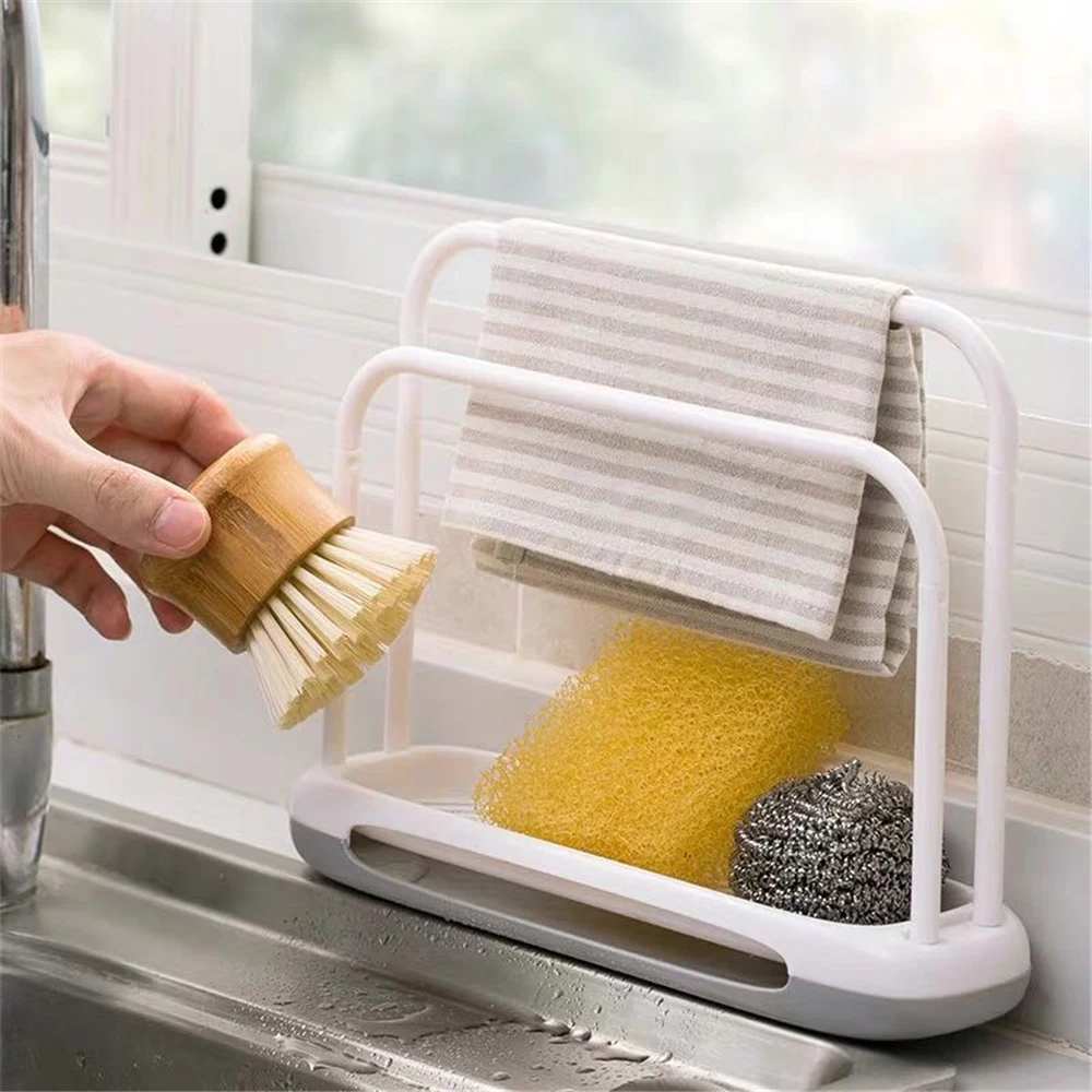

Sink Shelf Soap Sponge Drain Rack Bathroom Holder Kitchen Storage Suction Cup Kitchen Organizer Sink kitchen Accessories Wash