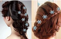 200pcs snowflake crystal pearl bridal wedding prom hair pins hair accessory hair clip fashion hair jewelry