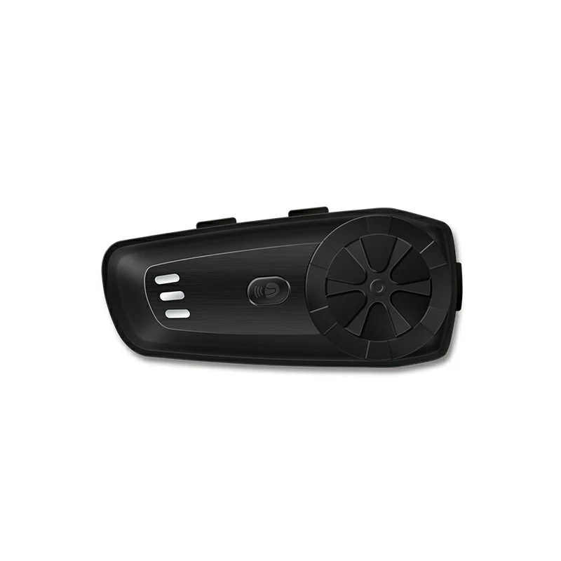 Черный Мотоциклетный беспроводной шлем домофон гарнитура Bluetooth комплект MP3 FM Голосовая команда Проводная до 2 способ радио громкой связи BT домофон - Название цвета: Черный