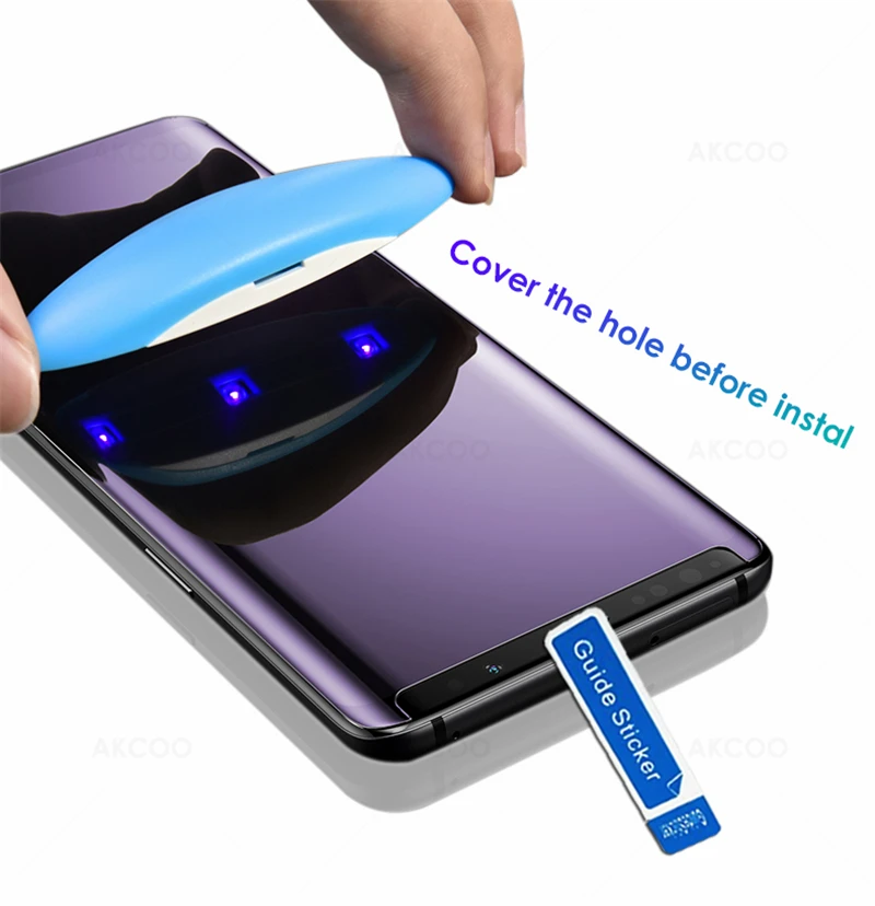 Akcoo S10 Plus защита экрана с функцией защиты зрения для samsung S8 9 10e Note 8 9 анти синий луч УФ стеклянная пленка
