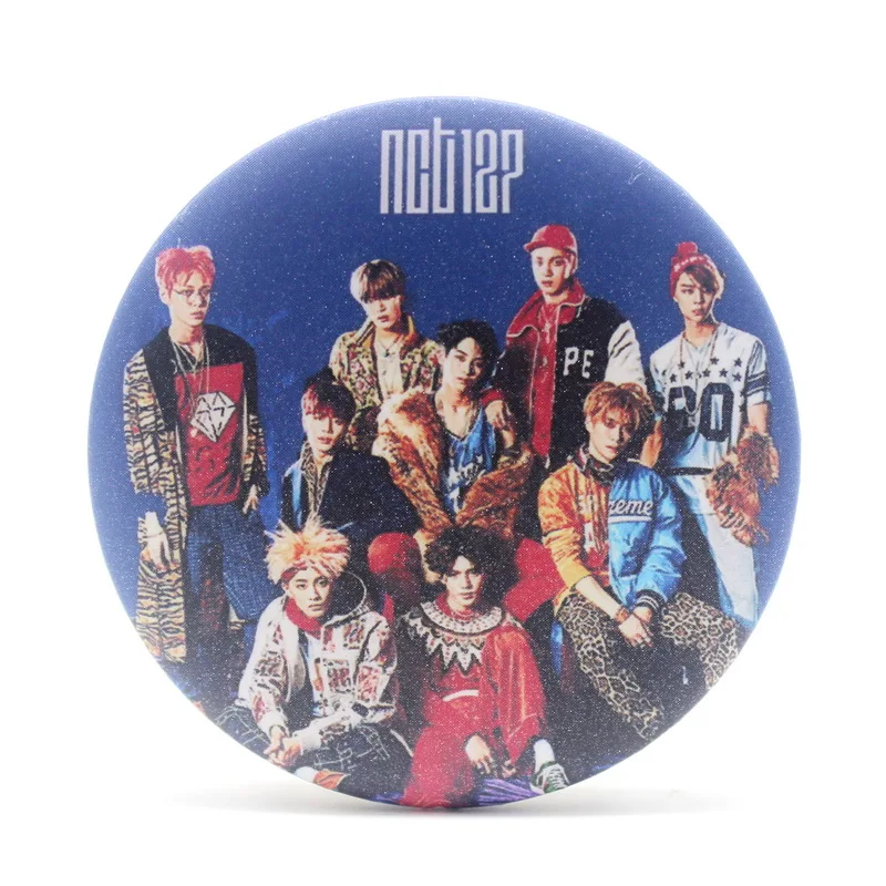 WX-855 Корейская KPOP NCT NCT127 цепь альбом брошь, значок на булавке аксессуары для одежды шляпа украшение для рюкзака - Окраска металла: WX-855