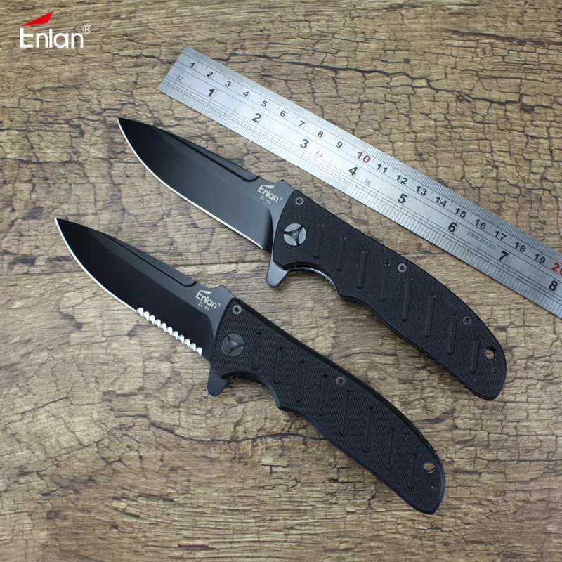 

ENLAN EL-01B 8Cr13Mov черное лезвие G10 ручка складной нож для кемпинга охоты Тактические выживания EDC карманные ножи