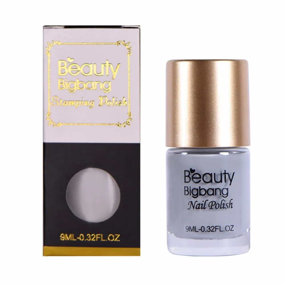 BEAUTYBIGBANG 12 цветов стемпинг ногтей покрытие 9 мл 1 шт красочная печать лак для пластина для стемпинга для нейл-арта