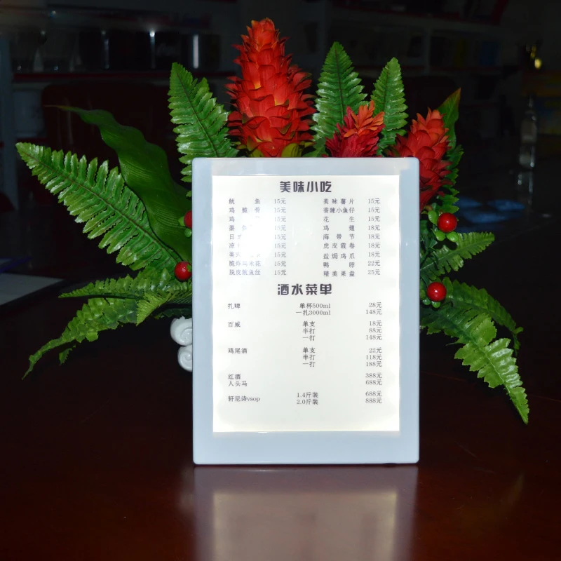 Меню со светодиодным светящимся белым свесветильник рестораны из АБС пластика