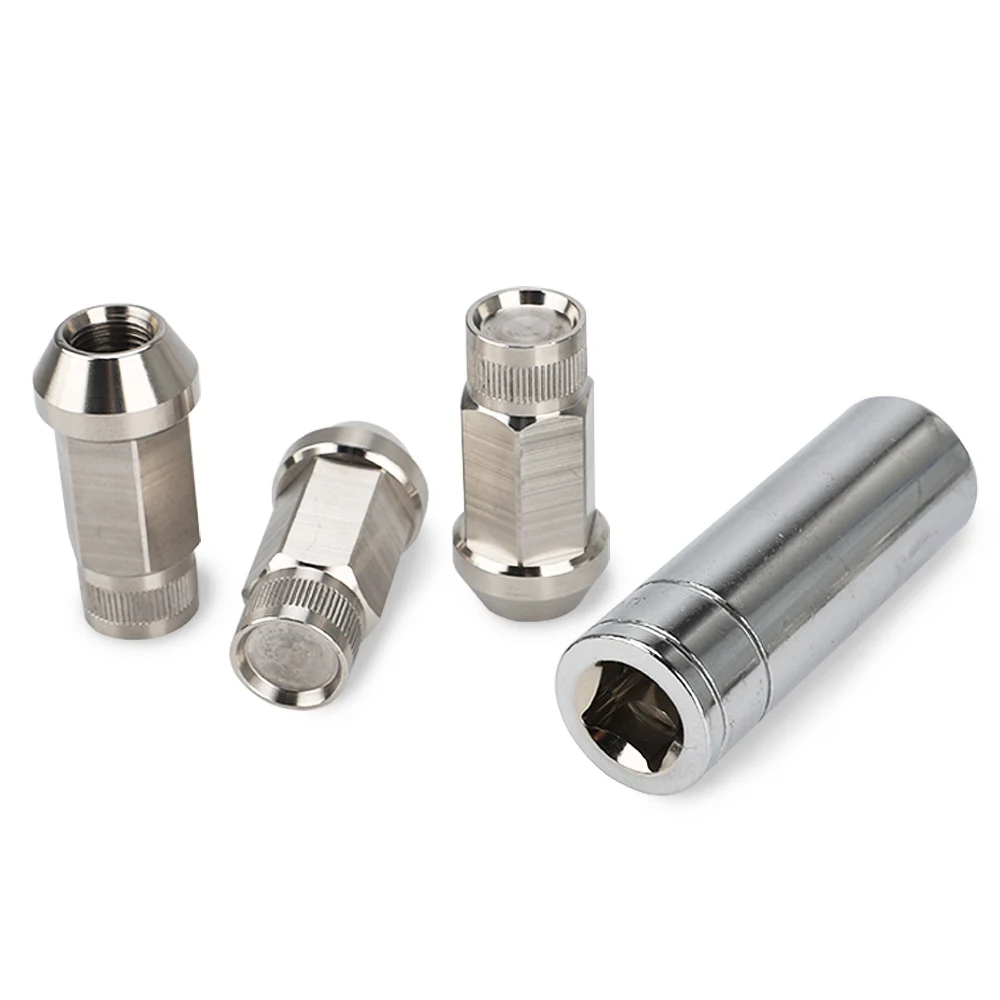 Car Modification 20PCS Stainless Steel Lug Nuts M12x1.25 M12x1.5 M14x1.5 M14x2 Wheel Nuts Bolts For Mitsubishi Acura Mazda