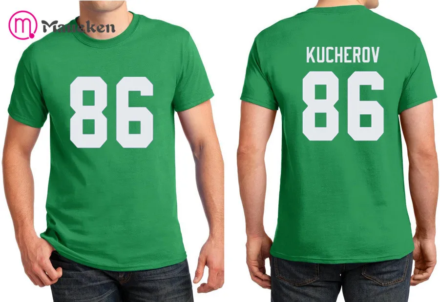 Мужская футболка с коротким рукавом и круглым вырезом Nikita Kucherov 100% хлопок