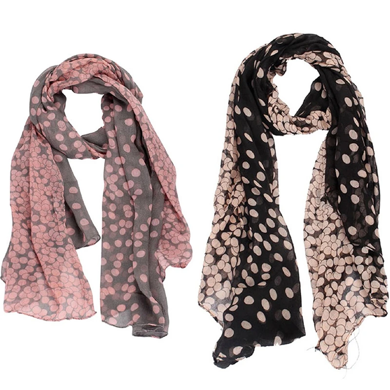 Женский Длинный шарф палантин в горошек|soft scarf|dot scarfshawl wrap |