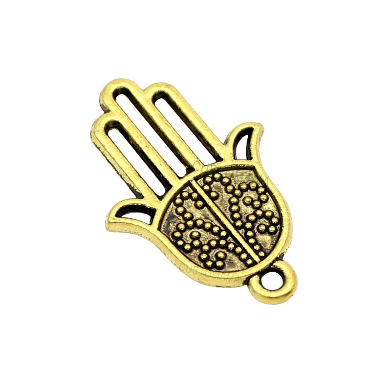 

70 шт., подвеска золотого цвета, 24x16 мм