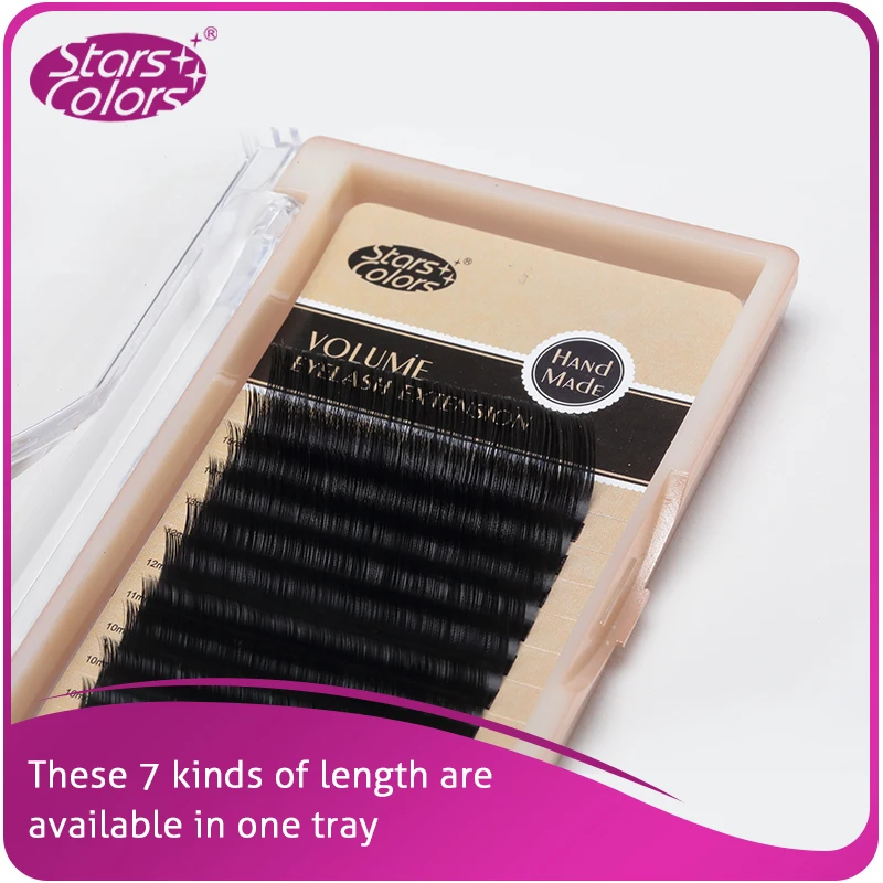 10 boxes/lot B/C/D Curl Mix Size False  Eyelashes Individual Lashes Super Soft 0.05mm Thickness Make up Cilia Extention