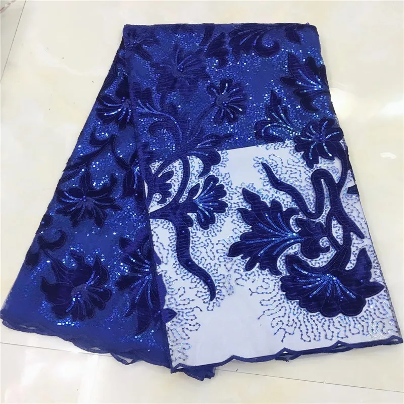 

Cassiel Latest embroidery beaded African french velvet sequins lace fabric 2019 high quality bridal Nigerian wedding tulle mesh