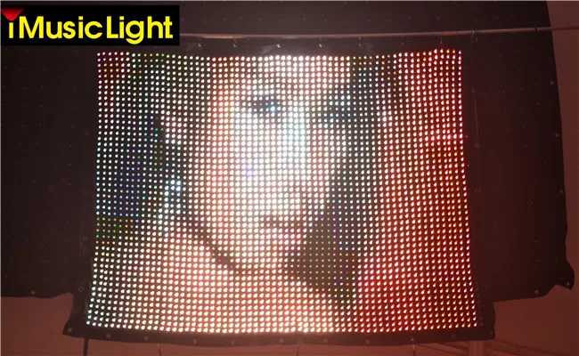 P3 LED Video Curtain High Definition 1mx1.5M Stage Background With PC/DMX controller for Weeding DJs Parties Pubs Shows | Лампы и