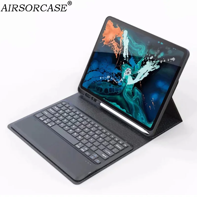 С Беспроводная клавиатура Bluetooth Бизнес чехол для планшета Apple iPad Pro 11 чехол из искусственной кожи чехол-накладка защитный чехол K01