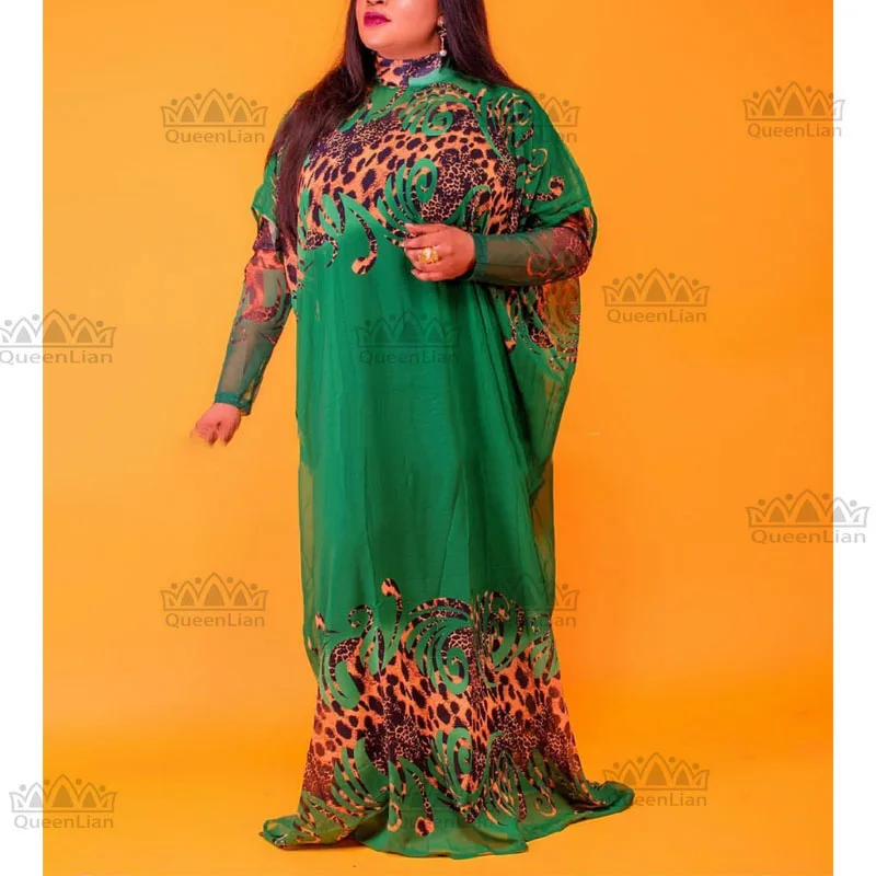 2019 New African Loose Design Chiffon Long sleeve Dashiki Dress For Lady XFCX# | Тематическая одежда и униформа