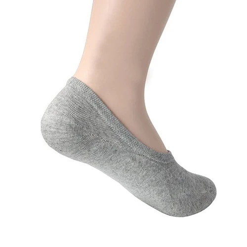 Носки мокасины женские/мужские Нескользящие мягкие дышащие хлопковые короткие