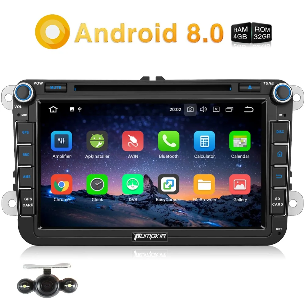 Pumpkin 2 Din 8 дюймов Android 0 автомобильный DVD плеер GPS навигация для VW/Skoda/Seat/Golf Car Радио