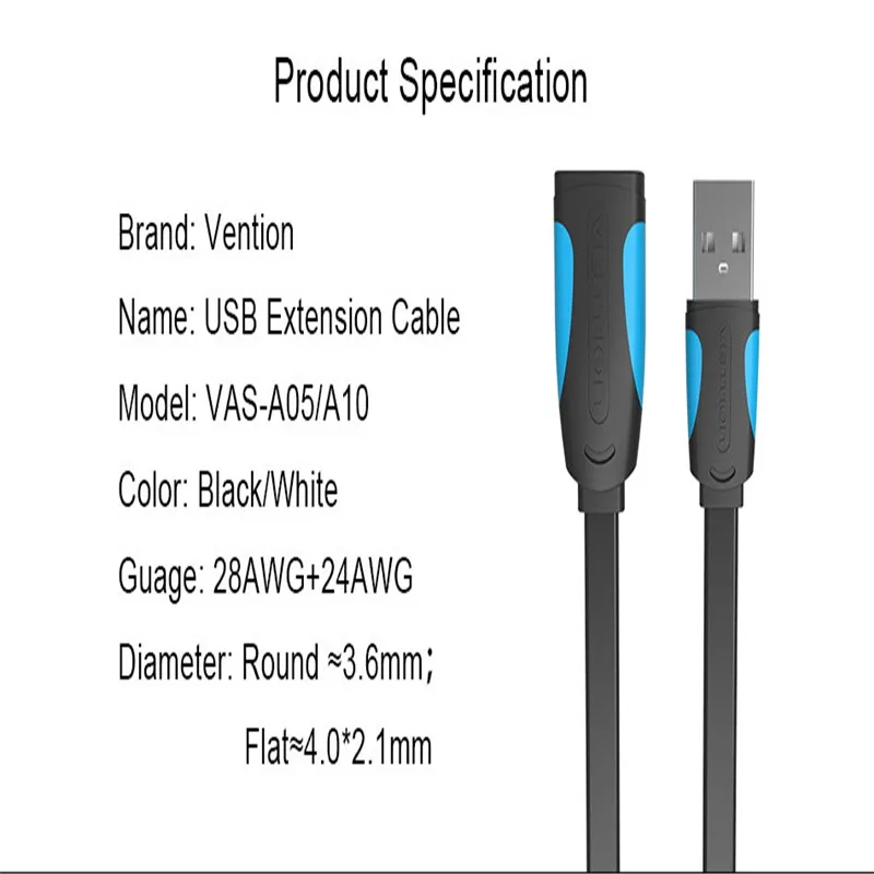 Кабель Удлинитель USB 2 0 1/1 5/2/3/5 м|cable usb 2.0|vention 2.0usb cable for pc |