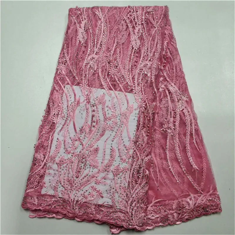 2019 New Design African Lace Fabrics Blue Color Nice French Net Embroidery Stones Tulle Fabric For Nigerian Party Dress | Дом и сад