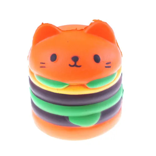 Медленно растущий ароматизированный Luky Cat гамбургер мягкий подарок Jumbo мягкие игрушки для детей милый мягкий снятие стресса игрушки