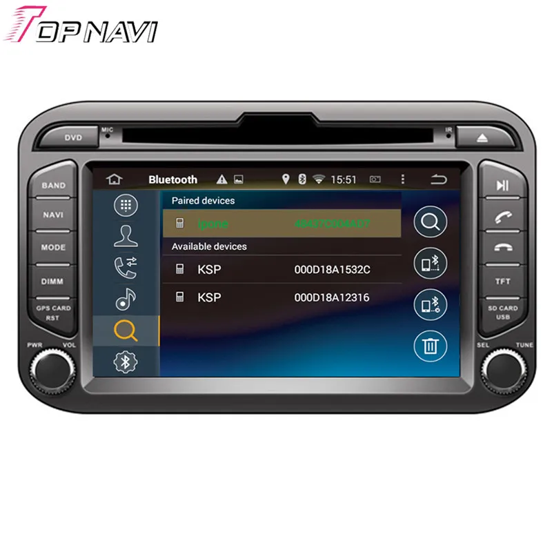 Автомобильный видеоплеер Topnavi 7 дюймов Восьмиядерный 4 Гб Android 6 0 автомобильное