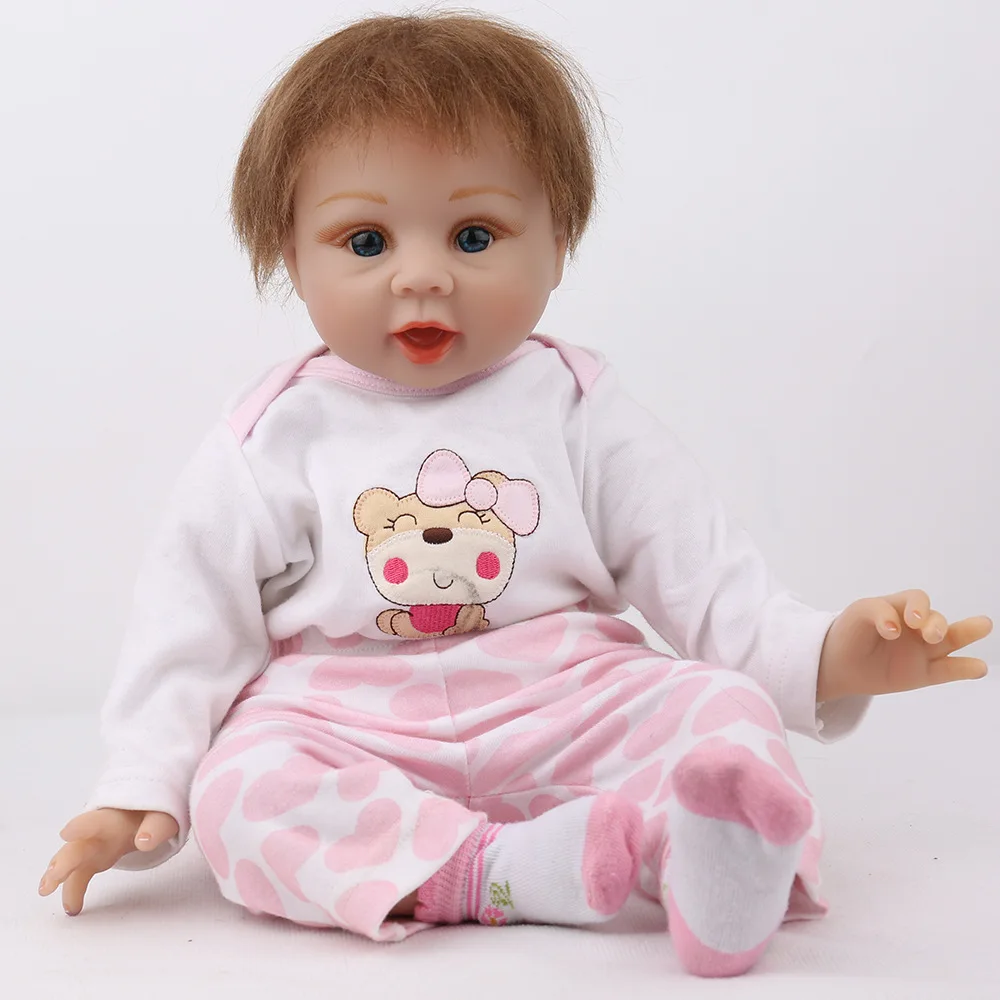 NPK 55cm new design Baby Toys Reborn Dolls Babies Soft Silicone Doll Best Gift For Fashion Children Birthday Playmate | Игрушки и хобби