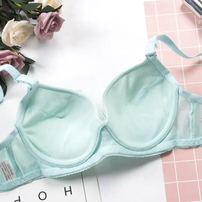 

Women Embroidery Lace Bra Sexy Padded Up Underwire Ladies Bow Brassiere Bra