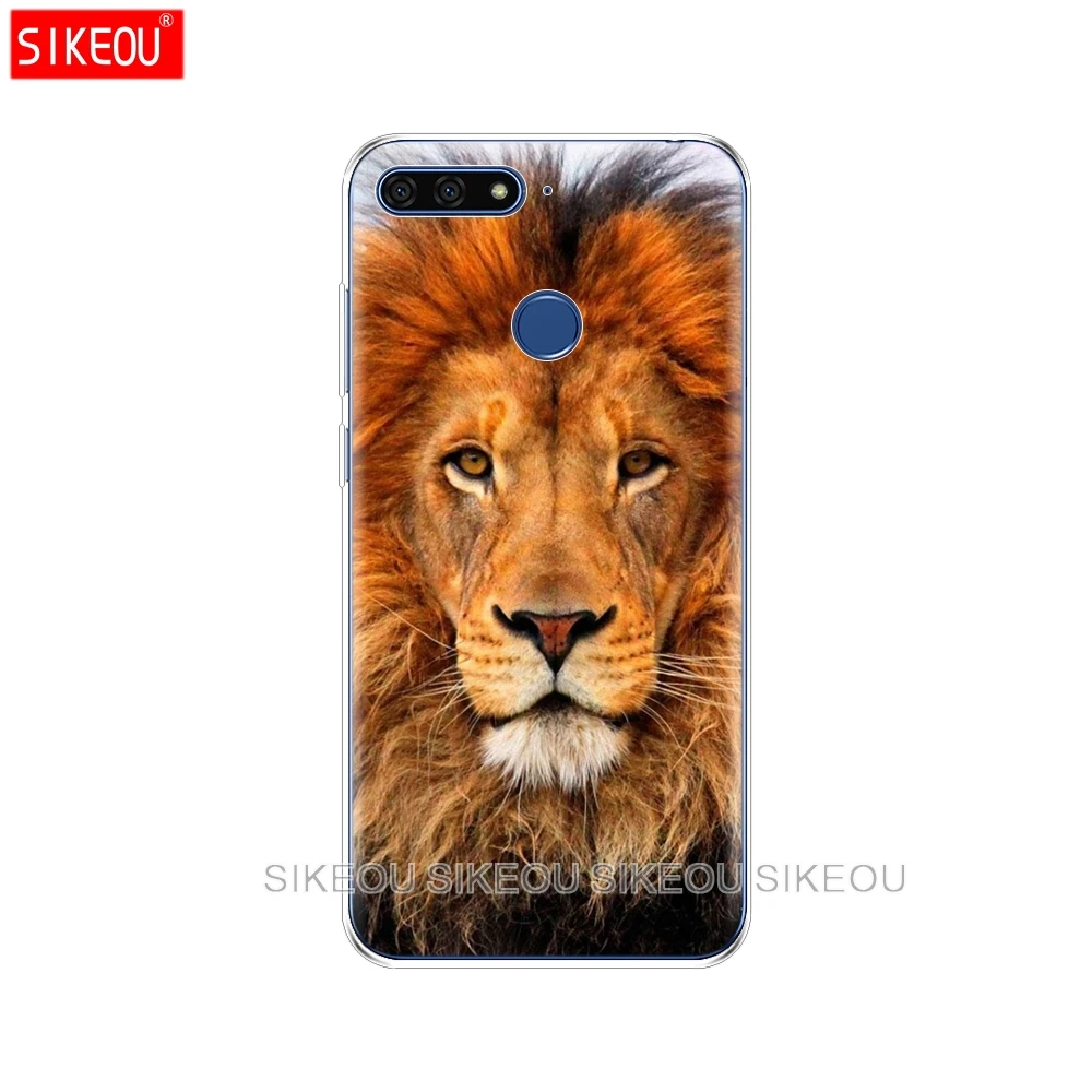 Силиконовый чехол для телефона Huawei Honor 7A PRO 7C Y5 Y6 Y7 Y9 2017 2018 Prime big lion on the stone|Бамперы| |