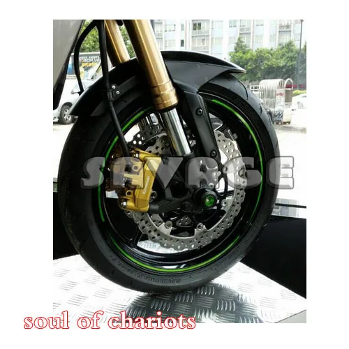 CNC передняя ось вилка Краш ползунки колпачок колеса протектор для KAWASAKI Z800 2013