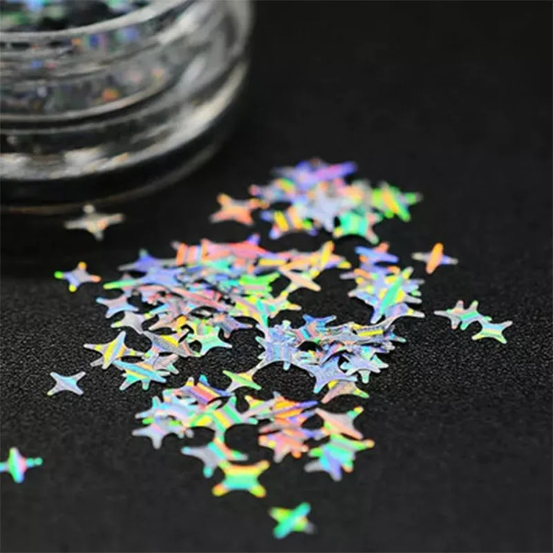 10g/bag Four Star Cross Slices Filler For Nails Art Tips Slime Sequin Kids Lizun DIY Accessories Supplies Decoration | Игрушки и хобби