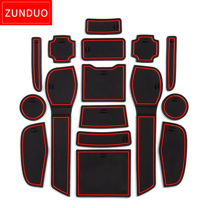ZUNDUO Car Anti-Slip Gate Slot Cup Mat for Nissan Qashqai 2019 Rogue Interior Accessories Rubber Pad Holders Non-Slip Mats |