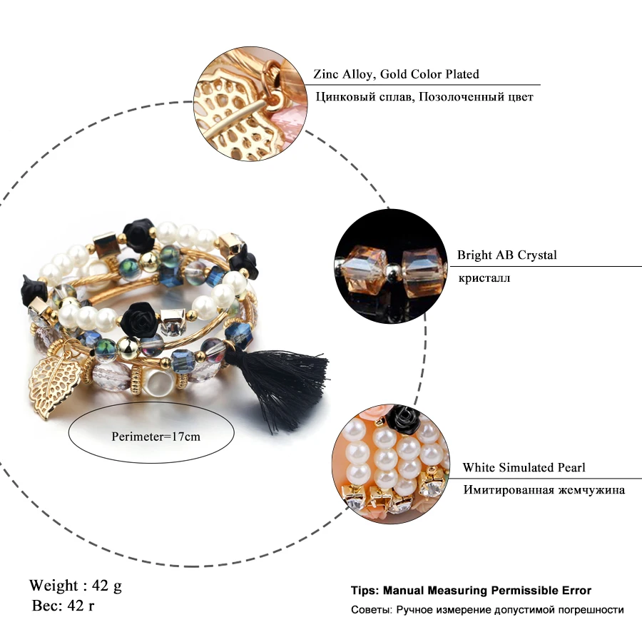 Модные ювелирные изделия RAVIMOUR из искусственного жемчуга многослойные