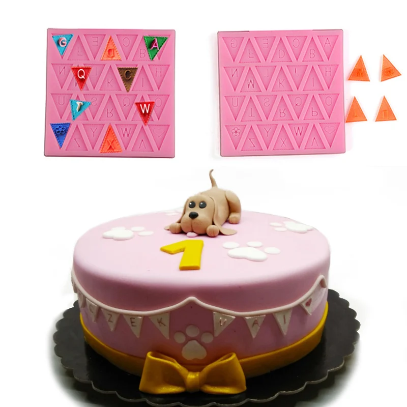 Alphabet Letters Silicone Mold Flag Design Chocolate Fondant Cake Decorating Tools Bakeware Accessories Random Color | Дом и сад