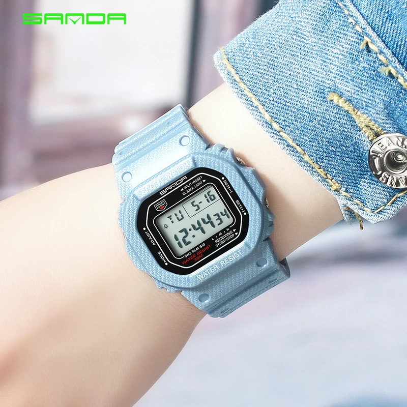 SANDA винтажные часы мужские спортивные водонепроницаемые повседневные