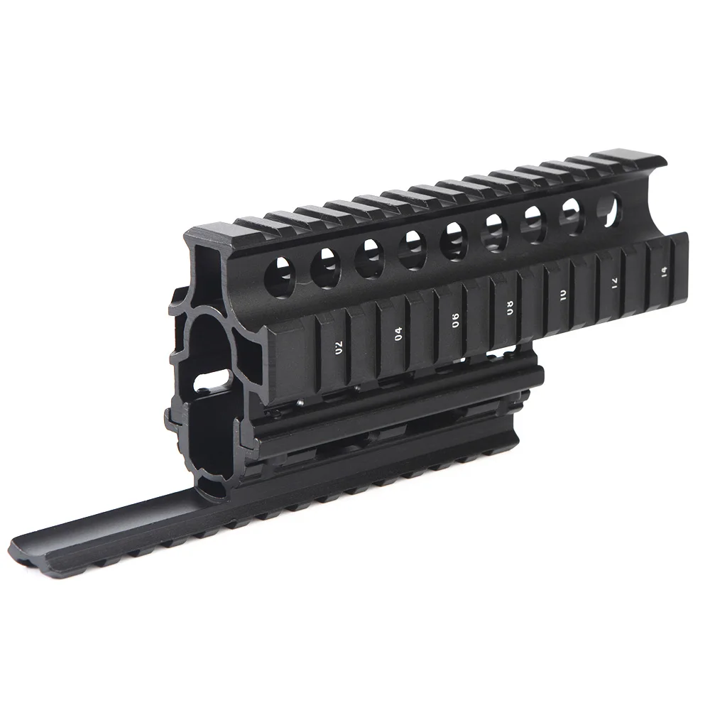Only handguard K47 74 AKS Универсальный Quad Said Rail mount Handguard Quad Side Rail w 12 шт. рельсы крышка страйкбол винтовка Охота Стрельба Caza - Цвет: Only handguard