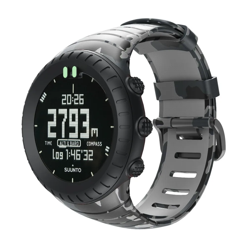 Силиконовый ремешок для наручных часов спортивный Suunto Core сменный брендовый