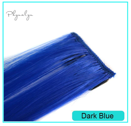 Dark Blue Синтетические волосы для наращивания для укладки волос 2 шт. заколки для прямых волос модные аксессуары для невесты - Color: Dark Blue