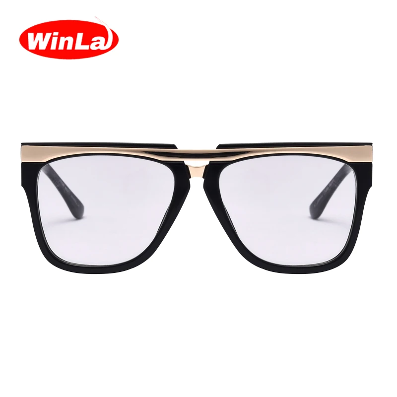 WINLA новый дизайн модные унисекс квадратные металлические оправы оптические очки