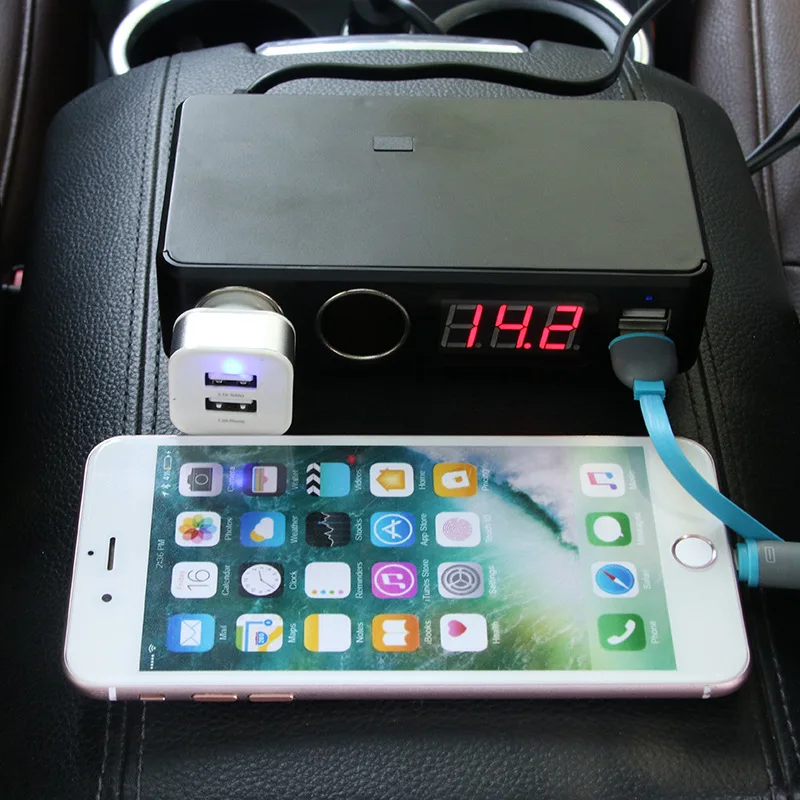 Универсальный двойной USB Автомобильное Зарядное устройство 3.1a LED Дисплей