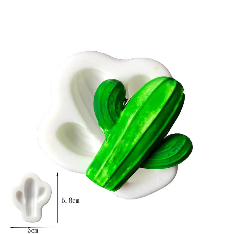 1Pcs DIY Plant Coconut Tree Pineapple Cactus Watermelon Silicone Mold Fondant Cake Decorating Tools Soap Chocolate | Дом и сад