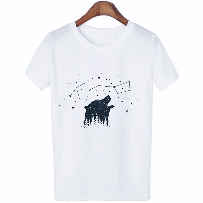 Vintage Vogue Whale Tail Printed Gothic Tshirt Cosmic Belief Harajuku Summer Tops T Shirt Women Vintage Streetwear Vegan T-shirt