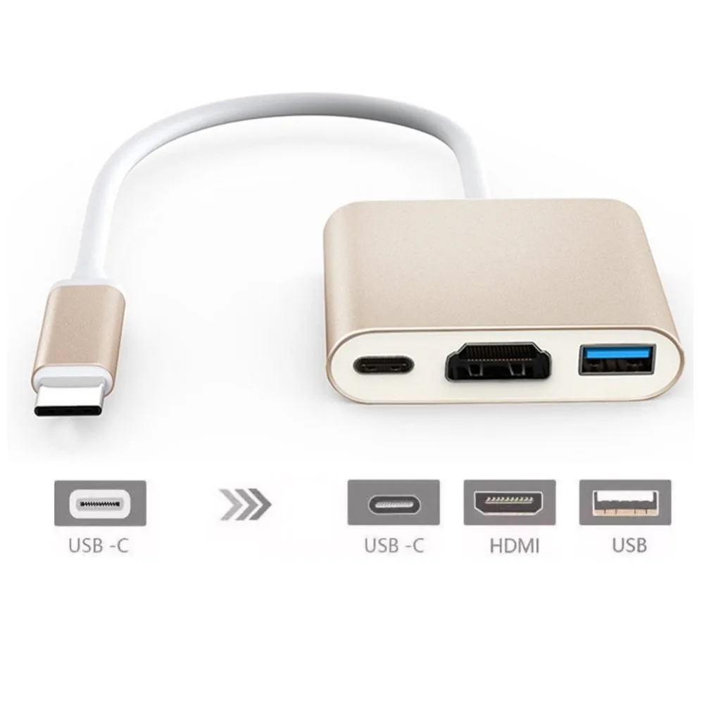 Адаптер-концентратор Type-C на HDMI 4K @ 60 Гц USB 3 1 5 Гбит/с | Компьютеры и офис