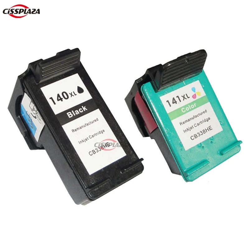 

CISSPLAZA 2x ink cartridges compatible for HP 140 XL 141XL DeskJet 5363 D4263 C4283 C4343 C5283 D5363 CB336HE CB338HE printer